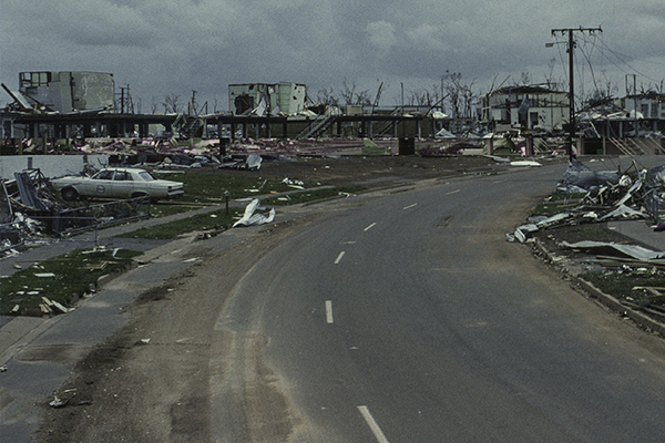 Photo: Cyclone damage in suburban Darwin. Gift of Barry and Carol Ebert, 2024, Museum and Art Gallery of the Northern Territory, 4 2024.017.034